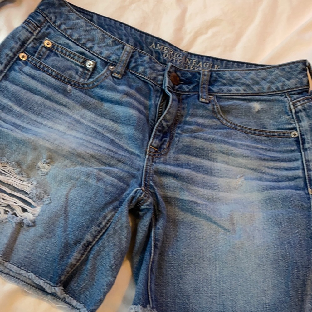 American Eagle Midi Denim Shorts, Size 4